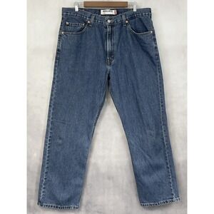 Levis 505 Regular Fit Jeans Mens 38x30 Blue Denim Straight Leg Minimalist Indie